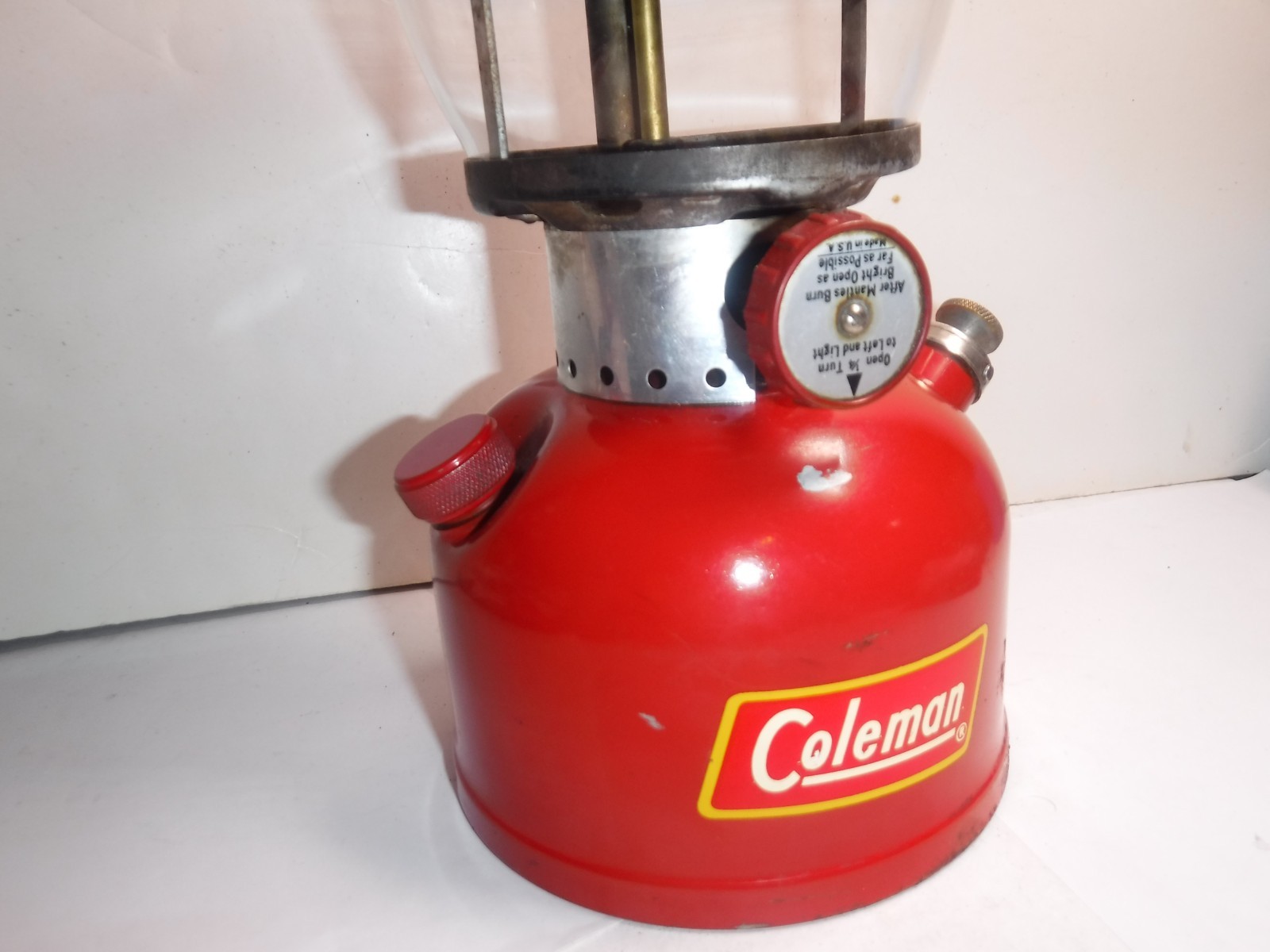 1955 Model 200A Red Coleman Gas Lantern “Sunshine of the Night”