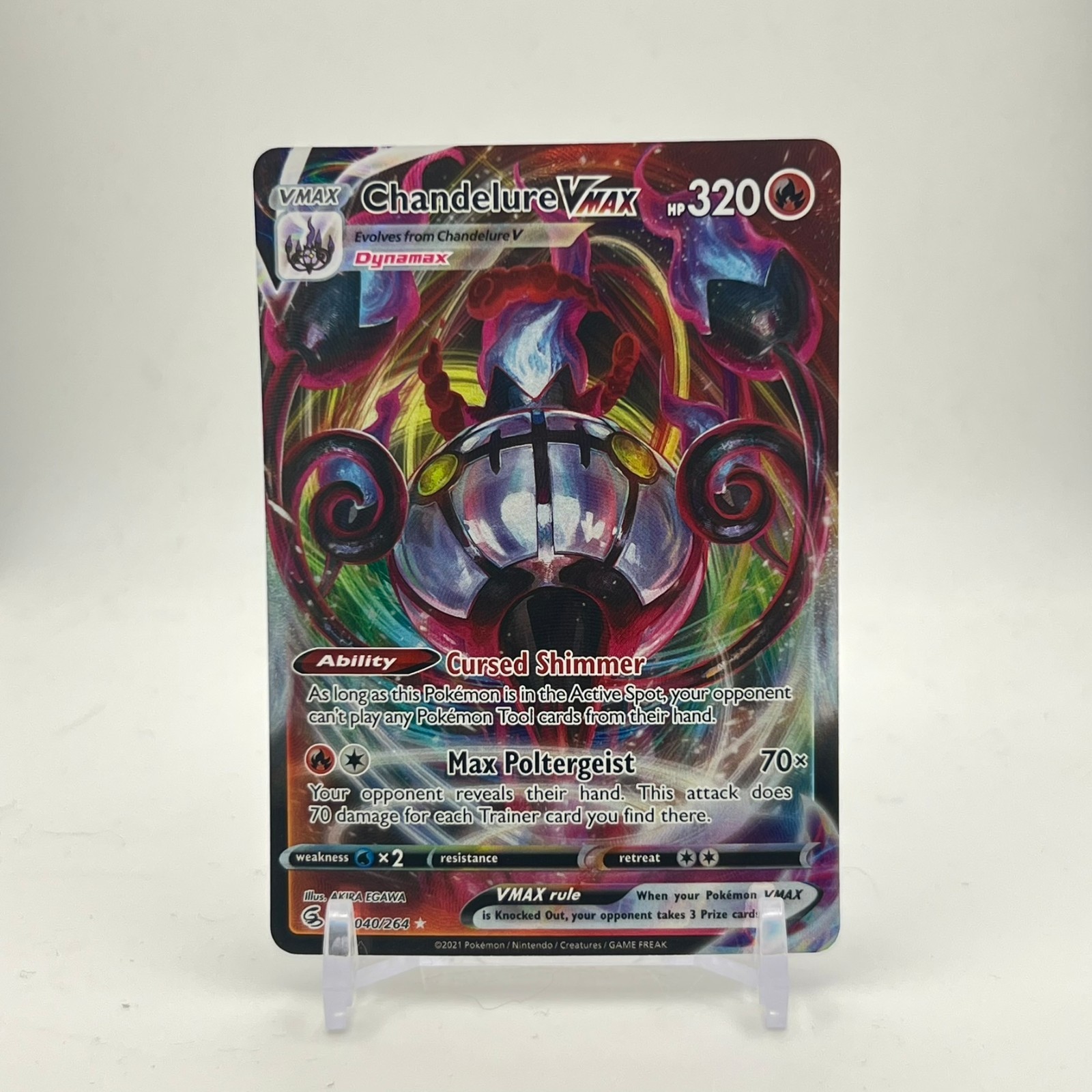 Chandelure VMax 40/264 Fusion Strike Pokemon TCG Ultra Rare NM
