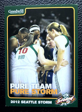 Seattle Storm 2012 RARE WNBA Goodwill Promo Schedule Sue Bird