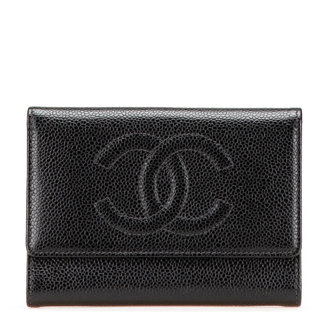 Chanel Caviar Skin Trifold Wallet for Women 234-10961