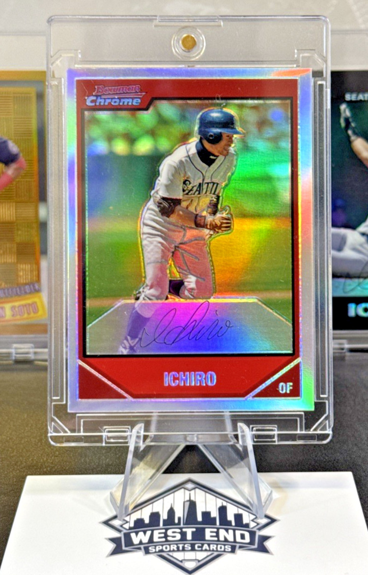 ICHIRO SUZUKI 2007 Bowman Chrome REFRACTOR #75 Seattle Mariners HOF Legend SSP
