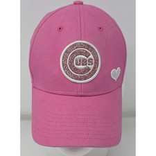 Chicago Cubs '47 Brand Strapback Hat CapbKids Pink Glitter Heart MLB Baseball