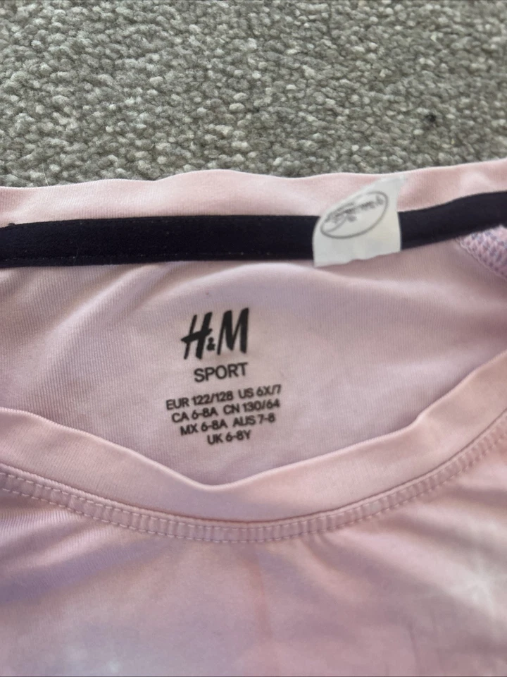 Girls H&M Sport Disney Frozen 2 Elsa Top & Leggings Set Gym Age 6 7 8 Years - Image 3 of 4