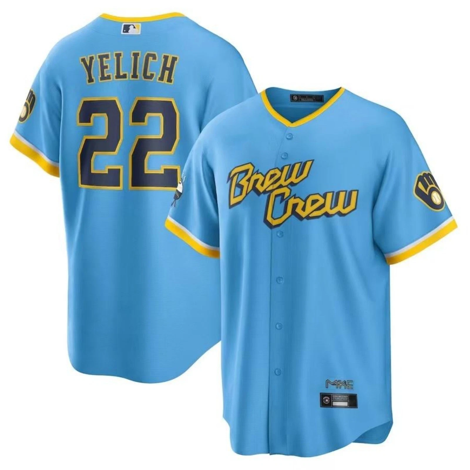 Men's/Youth Brewerss Blue City Connect Limited Edition Player Jersey