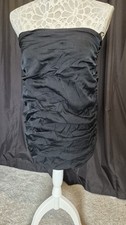 Coast Black Ruched Bodycon Mini Dress / Skirt - Size 12 - Excellent Condition