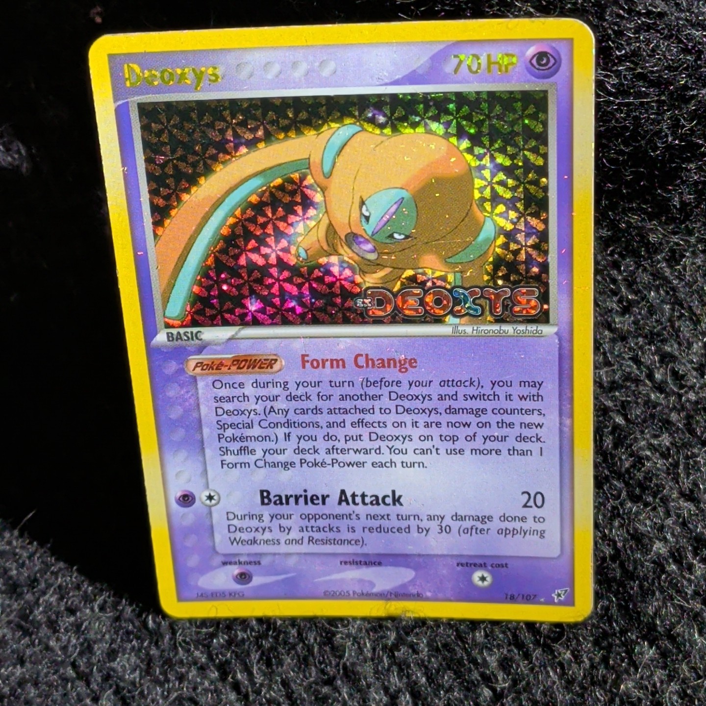 Deoxys 18/107 Defense Forme EX Deoxys Pokemon Card Reverse Holo Foil Rare MP