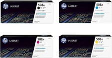 HP 508A Toner Cartridge Set CF360A, CF361A, CF362A, CF363A