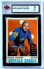 1970-71 O-PEE-CHEE NHL HOCKEY CARD #145 ROGER CROZIER BUFFALO SABRES KSA 5 EX