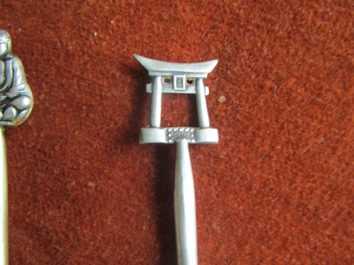RARE HIGHLY OLLECTABLE STERLING SILVER JAPAN CHAMPAGNE SWIZZLE STICK 4 IN ALL - Picture 2 of 16