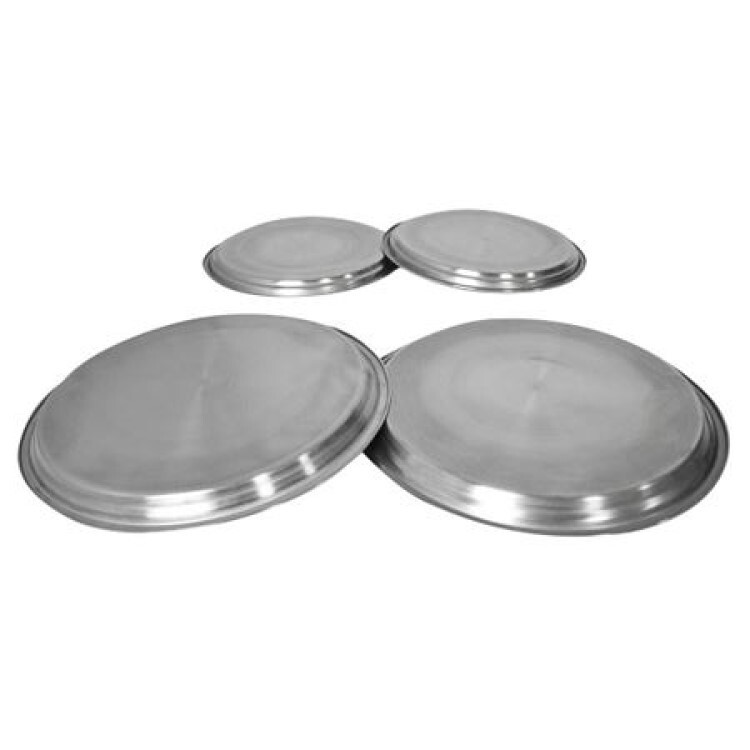HOB COVER SET OF FOUR 4 METAL CHROME ELECTRIC COOKER RING PROTECTOR LID