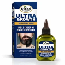 Difeel MENS Ultra Growth Basil and Castor Beard Oil 2.5 oz.