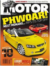 MOTOR Magazine March 2007 James Bond Aston Martin GM Camaro FPV Force 8 Audi S4