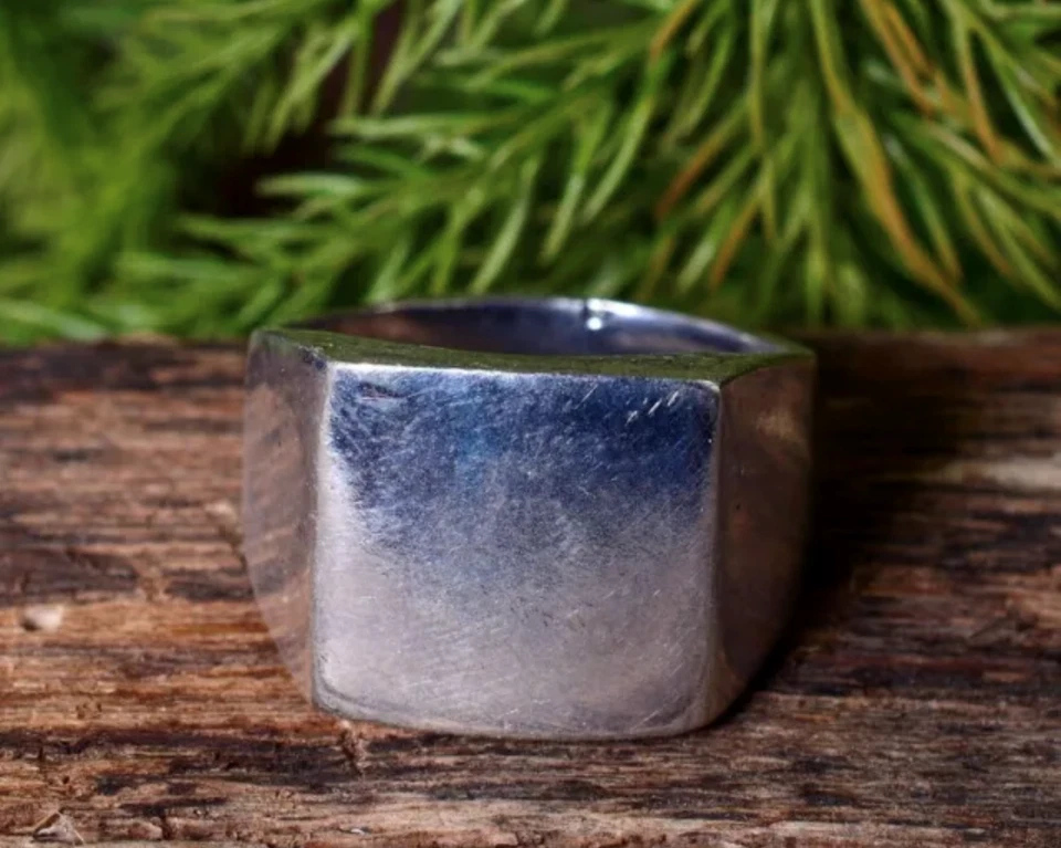 Fascia in argento sterling 925 puro massiccio pesante fatta a mano per uomo e... - Immagine 2 di 4