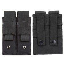 Tactical Molle Double Stack Magazine Pouch Belt Mag Holster for 9mm .40 .45 Cal
