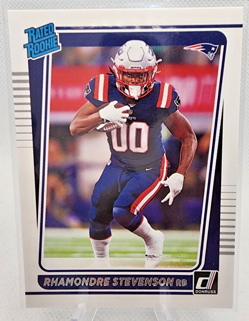 2021 Panini Donruss Football Rhamondre Stevenson Rated Rookie RC Patriots #286