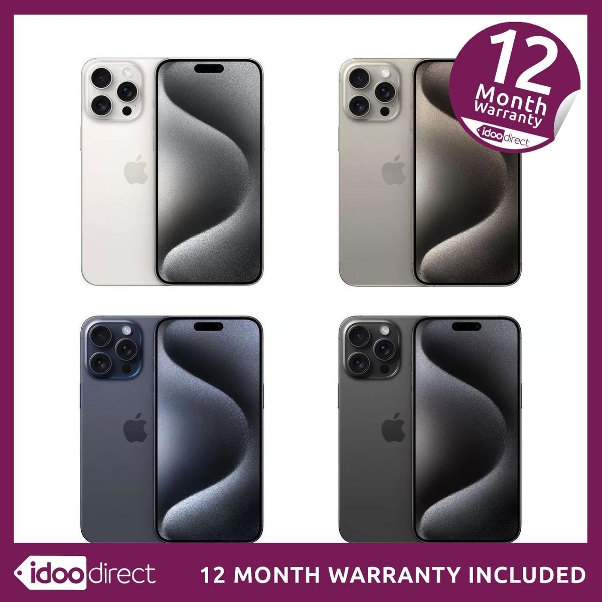 Apple iPhone 15 Pro Max A3106 256/512GB Mobile Black/Blue Unlocked