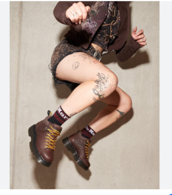 Dr. Martens Woodard Grizzly Leather Hiker Boots in Dark Brown MSRP
