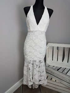 missguided lace fishtail dress