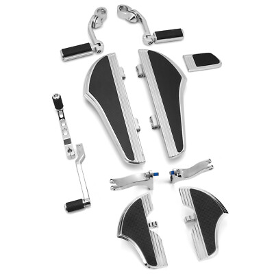 Defiance Chrome floorboards for Harley touring softail heel-toe shift Lever pegs