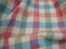 Vtg 1 of 6 yd Tartan Plaid Fabric 9 oz Cotton Party Drapery 57" x 36" BTY