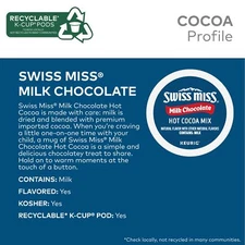 Swiss Miss Milk Chocolate Hot Cocoa Keurig Single-Serve K Cup Pods, 28 Count