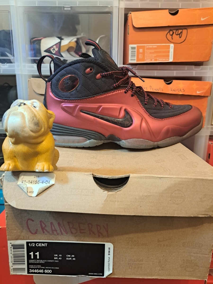 Nike Air Penny 1/2 Cent Foamposite Cranberry 344646-600 Varsity Red Size 11.5 Nike Air Penny 1/2 Cent Foamposite Cranberry Varsity Red  main image 3