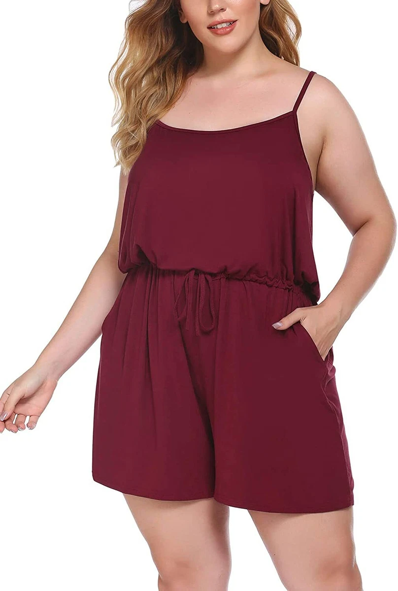 IN VOLAND Women Rompers Plus Size Summer Casual Jumpsuit
