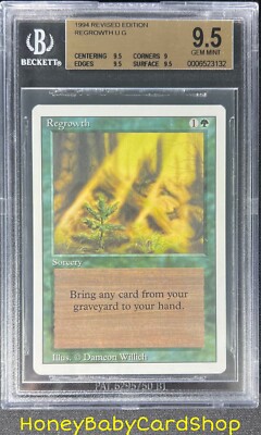 MTG 3rd Edition Revised 1994 Regrowth BGS 9.5 GEM MINT Old School 93/94 ...