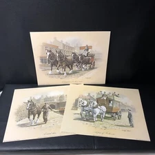 3 x Art Prints of Shirehorses, John Seeney-Lester, Kingfisher Prints Ltd 