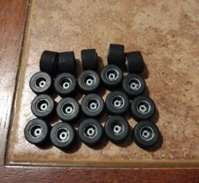 Tyco 440x2 Grey Rear Wheels and rubber  Tires..20pc Lot