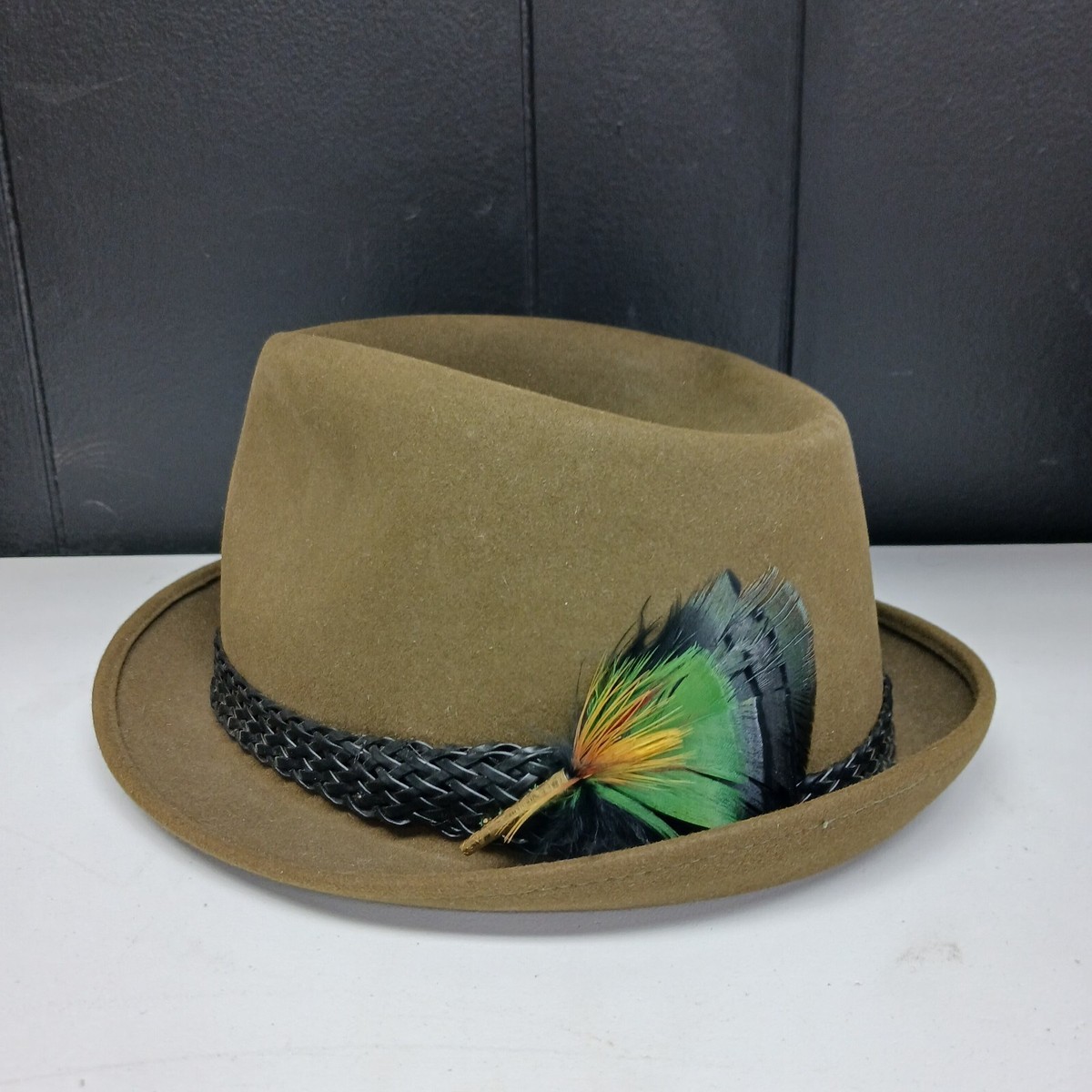 Champ Fedora Hat. Vintage Champ Mens Fedora Hat Brown Felted Master Craftsmen  main image 4