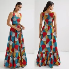 SIKA (Anthropologie) Chioma Geometric Maxi Dress size 2