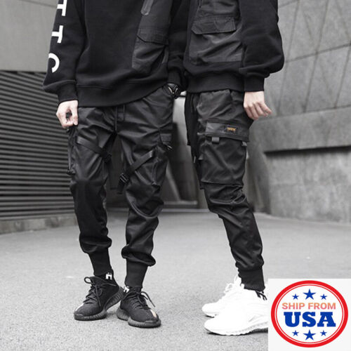Man's Urban Casual Joggers Cargo Pants Sweatpants Trousers Streetwear Workout US