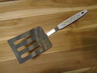 slotted spatula handle stainless short usa vegi yellow steel
