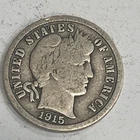 1915 Barber Dime Philadelphia  Mint - 10C - 90% Silver