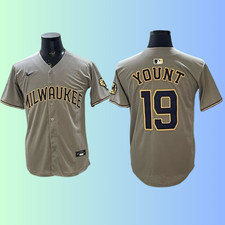 Women Brewers #19 Robin Yount Grey 2025 City Connect Limited Jersey Stitched