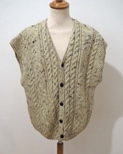 Trachten Herren Zopf Strick Weste Grösse XL Schurwolle Herren S091