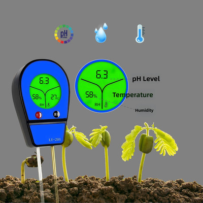 Bodenmessgerät 3-in-1 Für PH  Feuchtigkeit  Temperatur & Nährstoffe