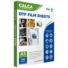 100 Sheets A3 DTF Transfer Film Premium DTF Film Sheet PreTreat Sheets PET He...