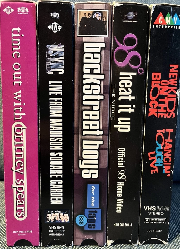 90s  Music VHS Lot: NSYNC BACKSTREET BOYS BRITNEY SPEARS 98 DEGREES NKOTB - Image 3 of 4