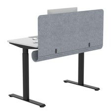 Desk Privacy Panel with Cable Management Tray, 47.2 x 22.5 inch Felt Desk Div...