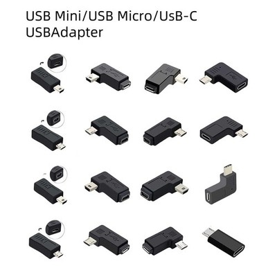USB Micro Stecker Adapter USB Micro Stecker auf USB Mini Buchse USB-C Buchse auf