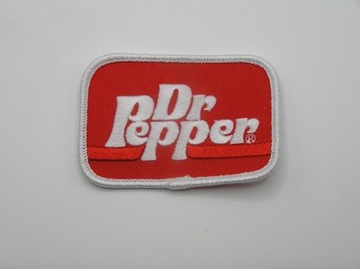 Dr. Pepper Retro Throwback Logo Embroidered Iron On Patch 3'' x 2''