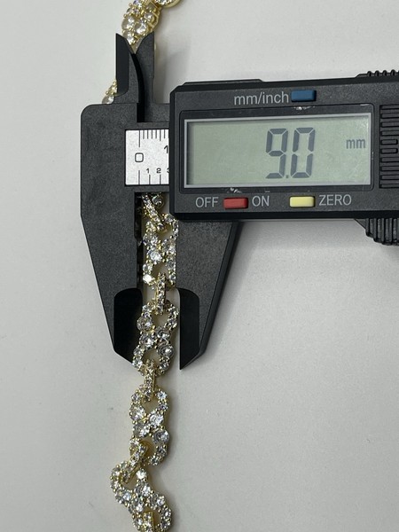 Alternate view of 18k Gold Plated Cubic Infinity Link Bracelet Inches