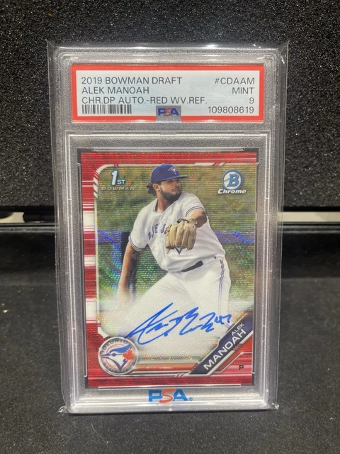Alek Manoah 1st Bowman Chrome Auto Red Wave /5 - PSA 9 - 2019 Bowman Draft