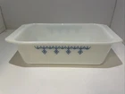 Vintage Pyrex Dish Bread Pan Snowflake Garland Winter Theme Baking Dish 913