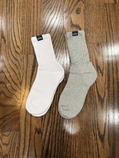 Alo Yoga Unisex Half-Crew Scrunch Socks 2 Pairs Bundle