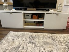 Tv Stand Cabinet White X2 Drawers Unit Living Room Furniture . Used.