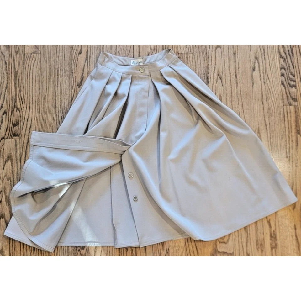 De Colección Mujer Krizia Maglia Tostado/Caqui 100% Lana Otoño Falda Bolsillos Italia 42 Foto 2 de 4