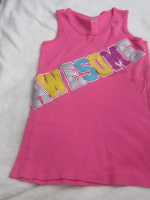 Children's Place Pink Awesome Tank Top Size Larg 10-12 USED